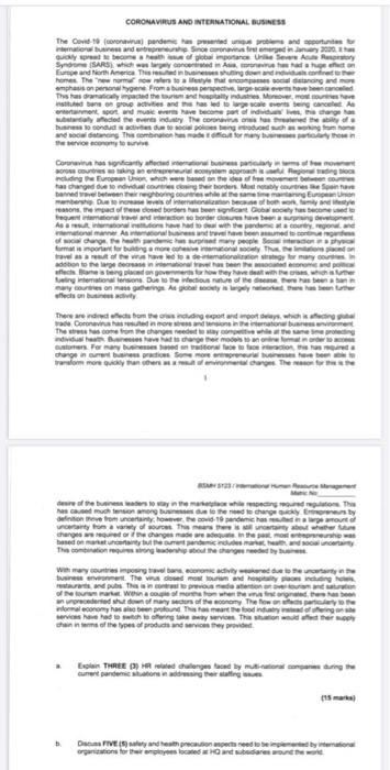 hurry up plz CORONAVIRUS AND INTERNATIONAL