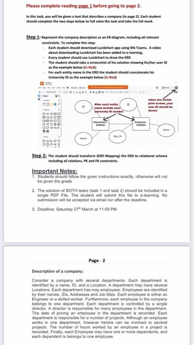 read the task and instructions carefully and