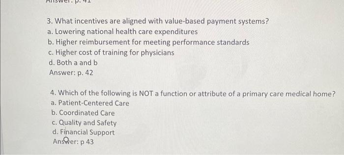 3. What incentives are aligned with value-based