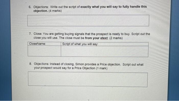 product bournvita 6. Objections: Write out the