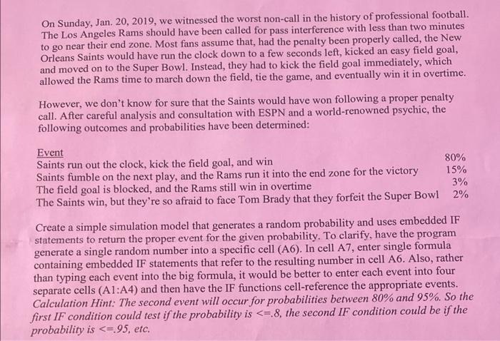 need help with formalus to enter On Sunday, Jan.