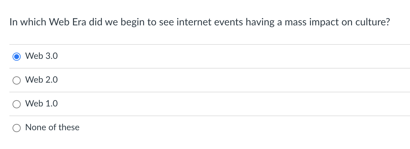 In which Web Era did we begin to see internet