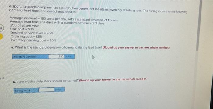 A sporting goods company has a distribution