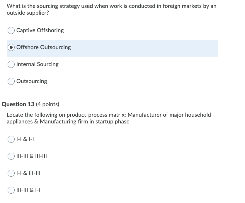 What is the sourcing strategy used when work is