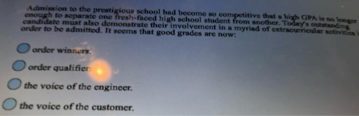 Admission to the prestigious school had becomo no