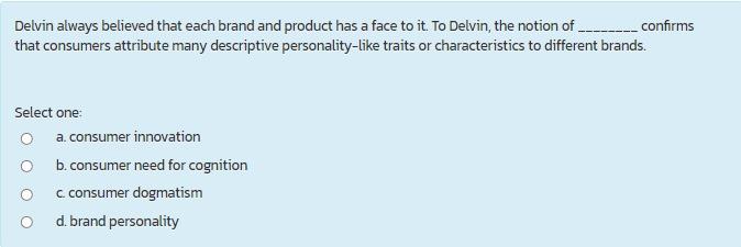 Delvin always believed that each brand and