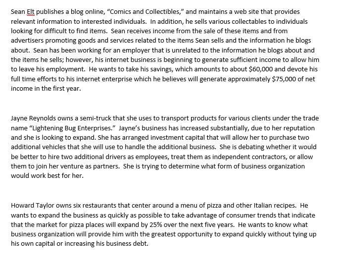 Answers should examine advantages and