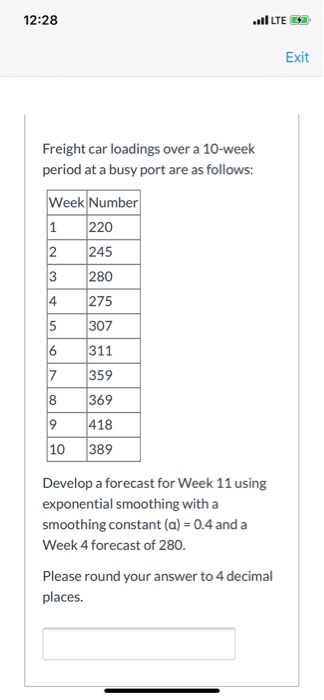 Forecasting 12:28 valluE + Exit Freight car