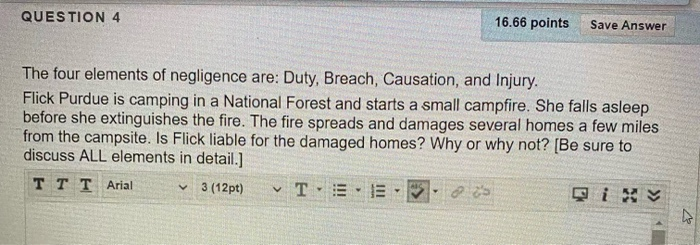 QUESTION 4 16.66 points Save Answer The four