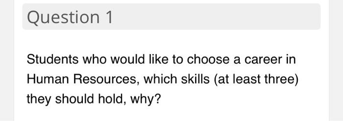 Question 1 Students who would like to choose a