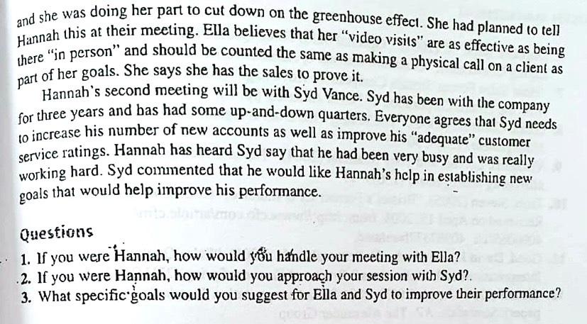 Caselet 11.1: All in a Day's Work Hannah Johanson