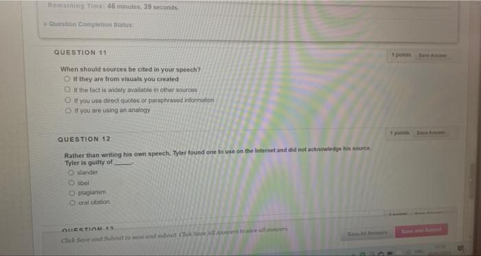 question completion Status QUESTION 1 1 points