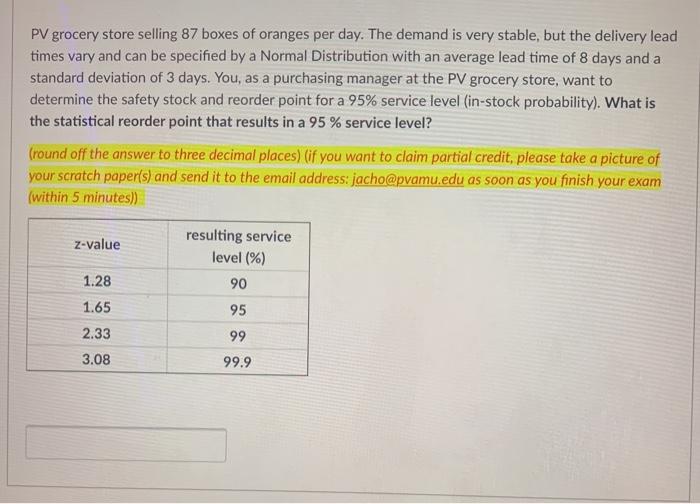 PV grocery store selling 87 boxes of oranges per