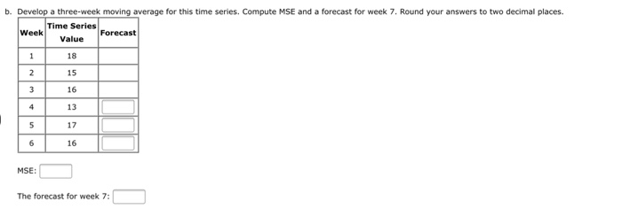 Consider the following time series data. (iv)