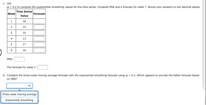 Consider the following time series data. (iv)