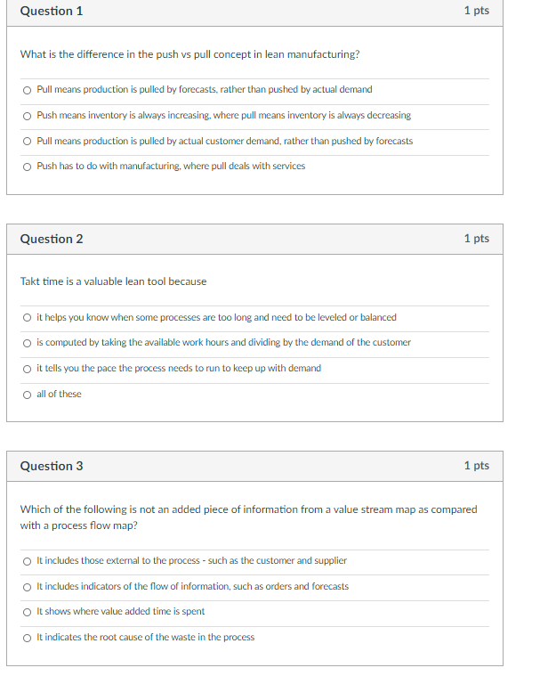 Question 1 1 pts What is the difference in the