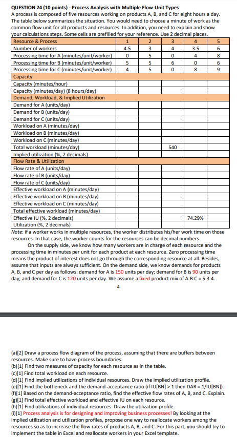 4 6 6 0 4 QUESTION 24 (10 points) - Process