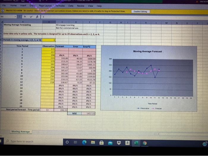 Chapter 09 Homework: Forecasting and Demand