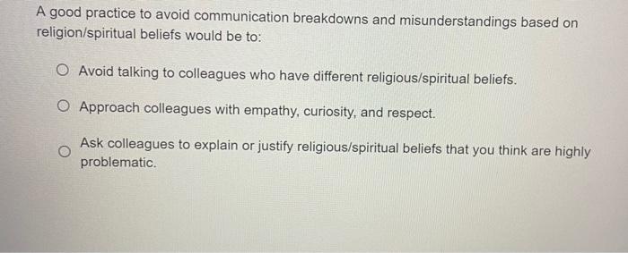 A good practice to avoid communication breakdowns