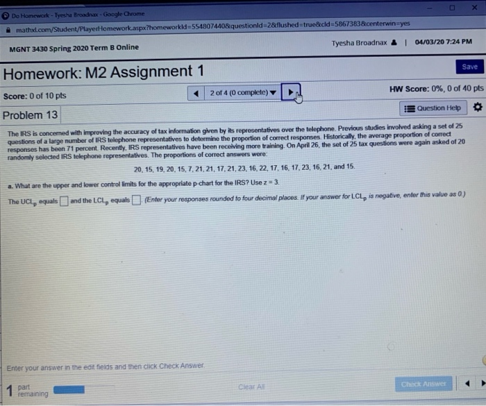 Do Homework - Tyesha Broadmax - Google Chrome