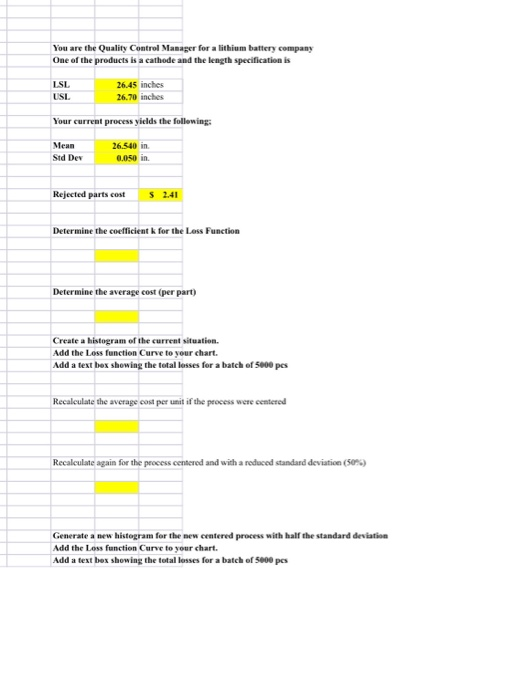 You are the Quality Control Manager for a lithium
