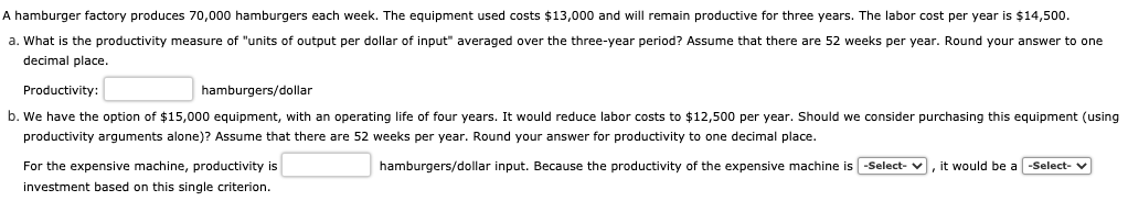 A hamburger factory produces 70,000 hamburgers
