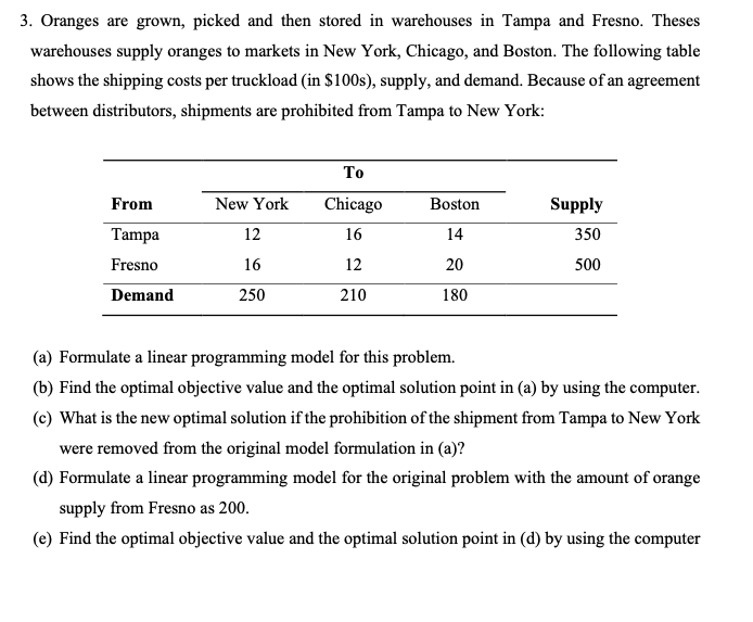 3. Oranges are grown, picked and then stored in