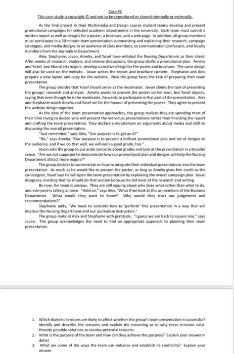 Case 12 This case study is copyright and not to