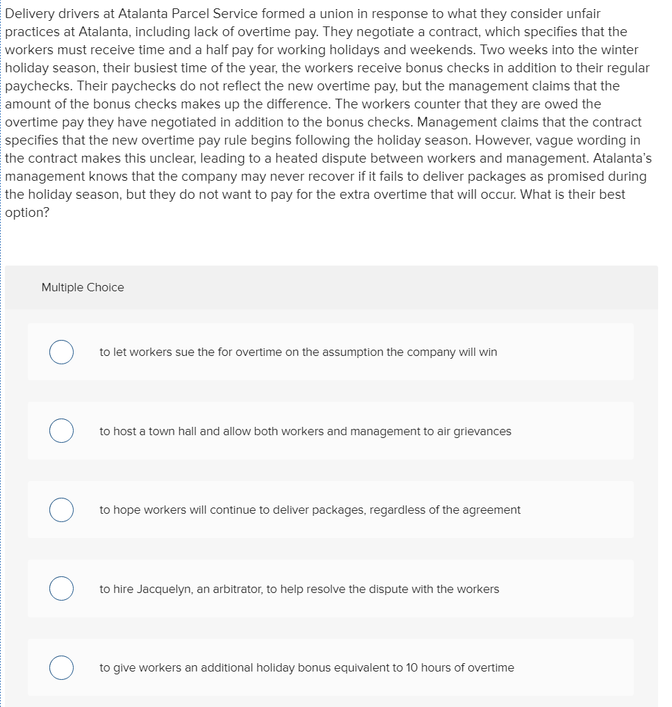 Delivery drivers at Atalanta Parcel Service