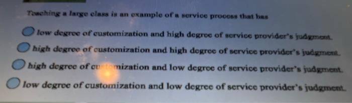 Touching a large class is an example of service