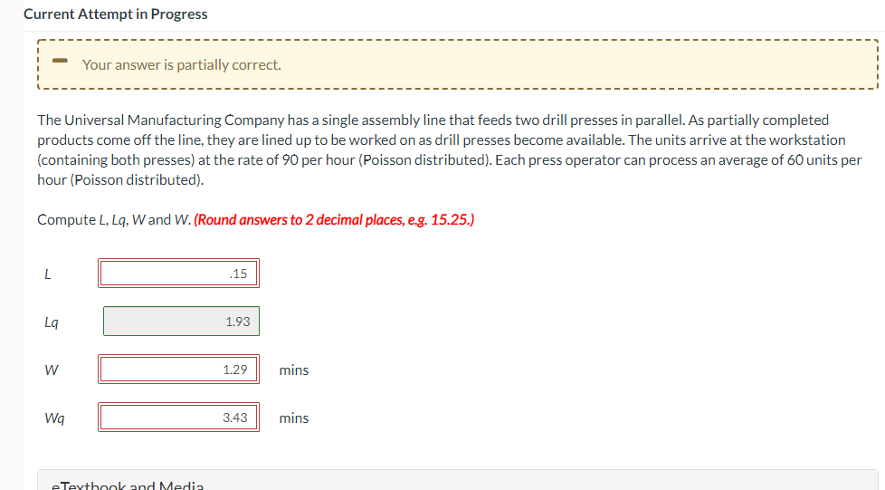 Current Attempt in Progress Your answer is