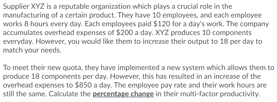 Supplier XYZ is a reputable organization which