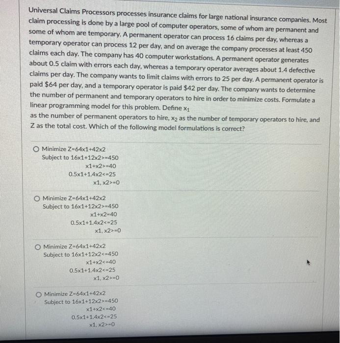 Universal Claims Processors processes insurance