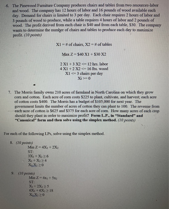 For the following problem, formulate the LP. DO