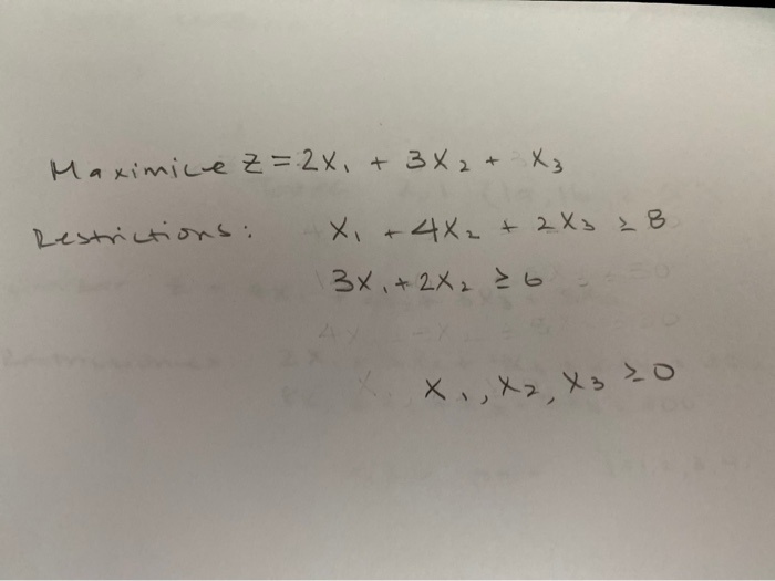 a) Rephrase this problem to fit our standard form