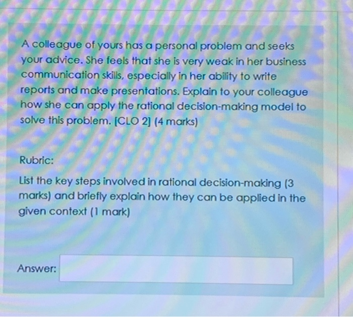 subject :leadership answer please ? A colleague