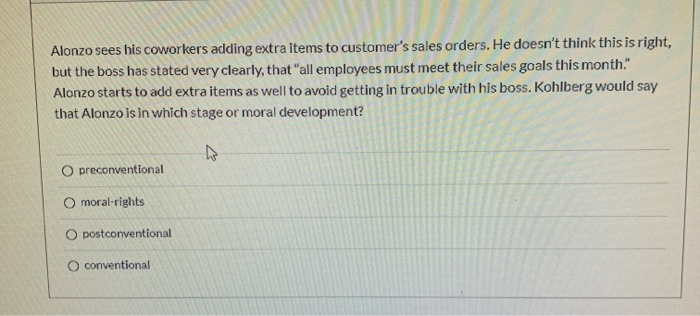 Alonzo sees his coworkers adding extra items to