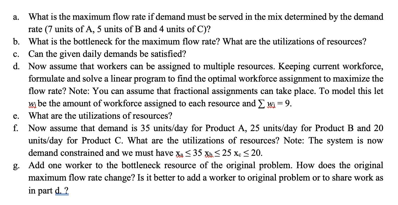 3. Consider the product mix problem summarized in