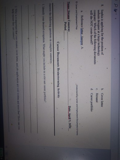 Name......Swann Conaway Recio...Aril 3, 2020