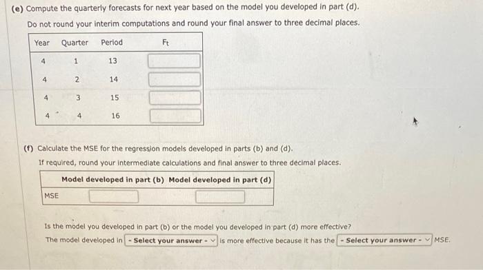 Consider the following time series data. b) Use a