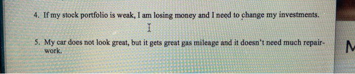 4. If my stock portfolio is weak, I am losing