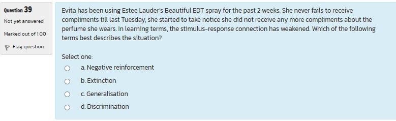 Question 38 Not yet answered Marked out of 1.00 P