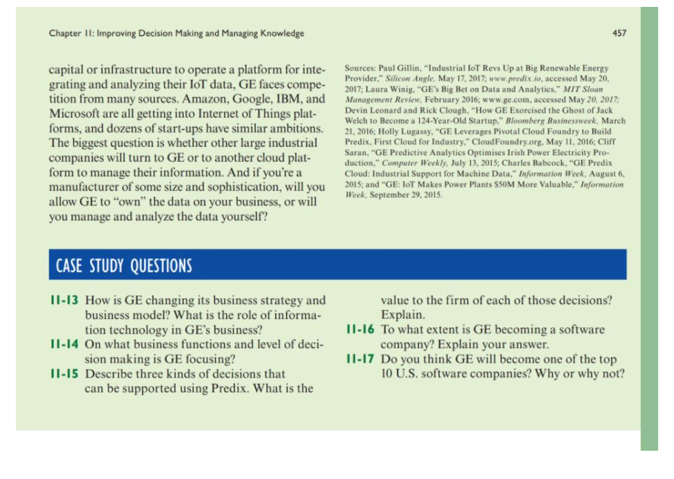 BUSINESS PROBLEM-SOLVING CASE GE Bets on the