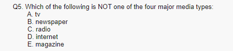 Q5. Which of the following is NOT one of the four