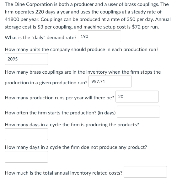 The Dine Corporation is both a producer and a