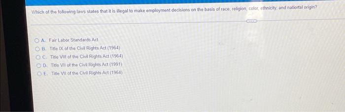 Which of the following laws states that it is