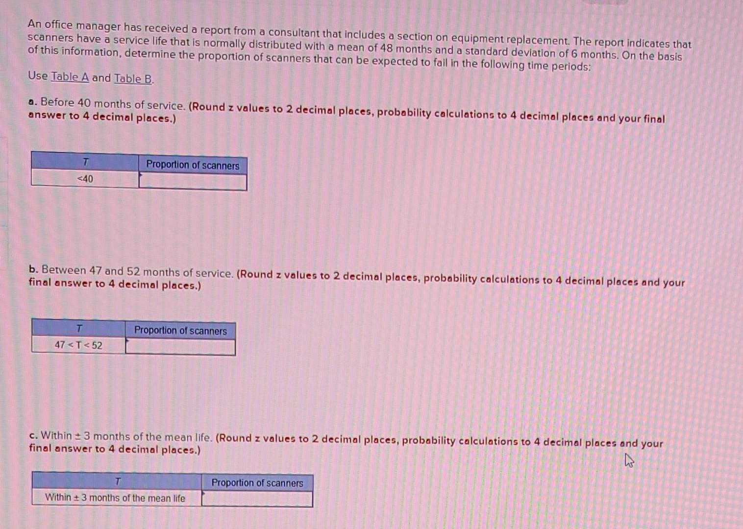 An office manager has received a report from a