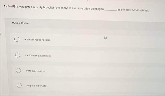 please help me As the FBI investigates security