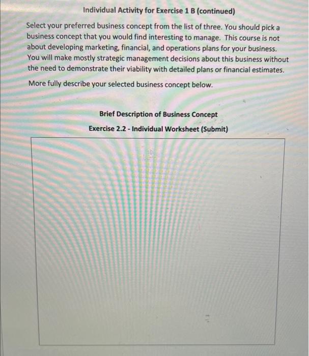 please help! Exercise 2 Identifying a New