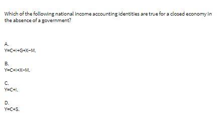Which of the following national income accounting
